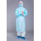 Knitted Cuffs 40GSM PP Non Woven Disposable Isolation Gown
