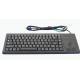 Strengthening PC peripheral black ABS plastic medical keyboard with roller trackball