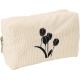 Women Large Capacity Canvas Makeup Bags Travel Toiletry Bag Accessories Organizer White