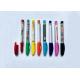 Transparent plastic banner gel ink pen in red or blue with 180mmX68mm size  color-full banner printing for promotion