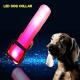 Customized LED USB Rechargeable Pet Dog Collar With Buckles Nylon Webbing