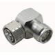 MINI DIN Type rf coaxial connector 4.3/10 Male to 4.3/10 Female Right Angle Adapter