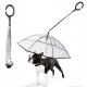 Ready To Ship: dog leashes umbrella Anti-Drop Reverse open Inverted Umbrella for Pets leash C shape handle umbrella
