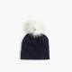 Plain Knitted Pom Pom Hat Soft Material Gift For Daughter Casual Wear Style