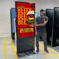 Multi language Floor Standing Digital Signage Touch Screen Kiosk Advertising Video Player