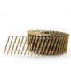 Electric Galvanized Ring Shank Pallet Coil Nails For Pallet / Furniture / Decoration 1-1/4 x .092''