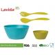 Biodegradable Bamboo Salad Bowl Set Melamine Serving BPA / Heavy Metals Free