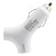 Y shape style Dual USB 2port Car Charger Adapter for The New iPad 3 2 iPhone 5 white