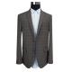 Stylish Designs Mens Slim Fit Suit Blazer Adults Office Worker Dark Grey Check