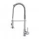 Modern Design Hot Cold Water Mixer 360 Rotating Brass Kitchen Faucet with Spring Spray