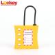 3mm Thin Shackle Safety Lockout Hasp , 4 Hole Lockout Hasp Locks Yellow