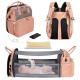 5 In 1 Diaper Bag Backpack Portable Crib Mummy Bag Bed Waterproof Travel Bag With USB Charge Baby Changing Bag