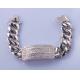 75g Long Distance Relationship Gifts Bracelets 18cm 12mm Cuban Link Bracelet Silver
