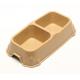 No Bend Double Bamboo Pet Bowl  Luxury Design 12x16.5x7 CM For Puppy