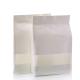matte resealable zipper top food spot packaging bags flat bottom white kraft paper bags with rectangle window