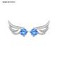 Simple Angel Wings  Blue Butterfly Cute Minimalist Trend Jewelry Stud Earrings