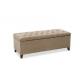 Tuffted Fabric Bedroom Ottoman Bench , Long Bedroom Storage Bench Seat