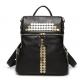 Boutique fashion leather handbag shoulder bag black backpack female