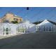 High Peak Luxury Transparent Marquee Tent Optional Size With Lining And Curtains