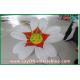 White 190T oxford cloth Giant Inflatable Decoration Flower Led Lighting For Party