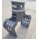 Black Log Grapple For 20 - 30 Tons Excavator Attachment