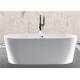 Luxury Central Drain Oval Freestanding Tub With Overflow 59''X29.5''X23.6''