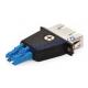 Hybrid LC - SC and LC to ST Fiber Optic Adapter For Telecom Networks , Male to Female adapter