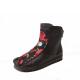 S120 Leather breathable thick fleece handmade women's shoes autumn and winter flower embroidery ethnic short boots whole
