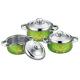 6 pcs cookware set red + flower &cookwere set stainless steel &  16/18/20cm colorful stock  pot