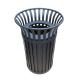Powder Coating Dia 584* 914H Mm Steel Outdoor Trash Can