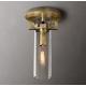 Hardwired Brass Flush Mount Luxury Ceiling Lights With Lacquered Burnished Brass Frame