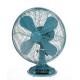 30W Powerful Retro Table Fan 10 Inch SAA Metal Blue With Carry Handle
