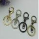 High quality custom gold iron metal key ring zinc alloy snap hook with chain for gift keychains