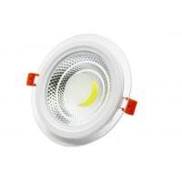 10W Cob Dimmable LED Panel Light , Recessed Glass Round LED Panel Downlight