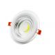 10W Cob Dimmable LED Panel Light , Recessed Glass Round LED Panel Downlight