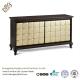 Luxurious Antique Walnut Wood Console Table With Gold - Leaf For Villa Lobby