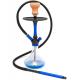 Arabian Aluminum Single Hose Hookah Transparent Table Glass Shisha