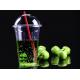 PP Material Clear Plastic Iced Coffee Cups For Bubble Boba Tea Simple Design