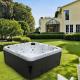 Garden Outdoor Whirlpool Spa Hot Tub 7 Seats Square Hydro Massage Bathtub