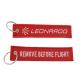Polyester Custom Stylish Embroidery Key Holder With Remove Before Flight