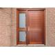 Unfinished Solid Wood Doors Single / Double Glazed Glass For Interior Room