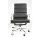 Full Genuine Leather Ergonomic Computer Chair , Black Comfortable Modern Office Chair
