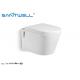 Ceramic Wall Hanging Commode SWC825 / Water Saving Toilets  White Color