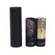 Black Paper Lipstick Tube Packaging Customized With Shiny Silver Mechanism