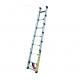 Compact Design Adjustable Aluminum Ladder With Anti Slip Treads