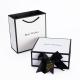 Self Foldable White Black Gift Packaging Box For Necklace Accessories