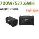 700W Balcony Energy Storage Portable Power Station with LiFePO4 Battery and LED Light