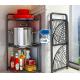 Household Multilayer Metal Kitchen Rack Floor Pot Foldable Corner Shelf