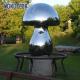 Stainless Steel Metal Mushroom Sculpture 80cm Outdoor Decoration