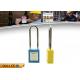 Long Steel Shackle Xenoy Safety Lockout Padlocks with UV stable PVC tag